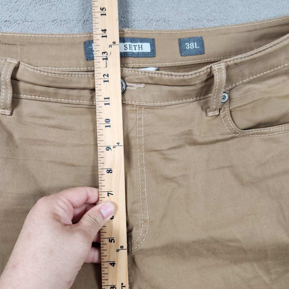 BKE Seth Straight Leg Khaki Pants Mens size 38x28 Tan Cotton Stretch Chino - Picture 8 of 12
